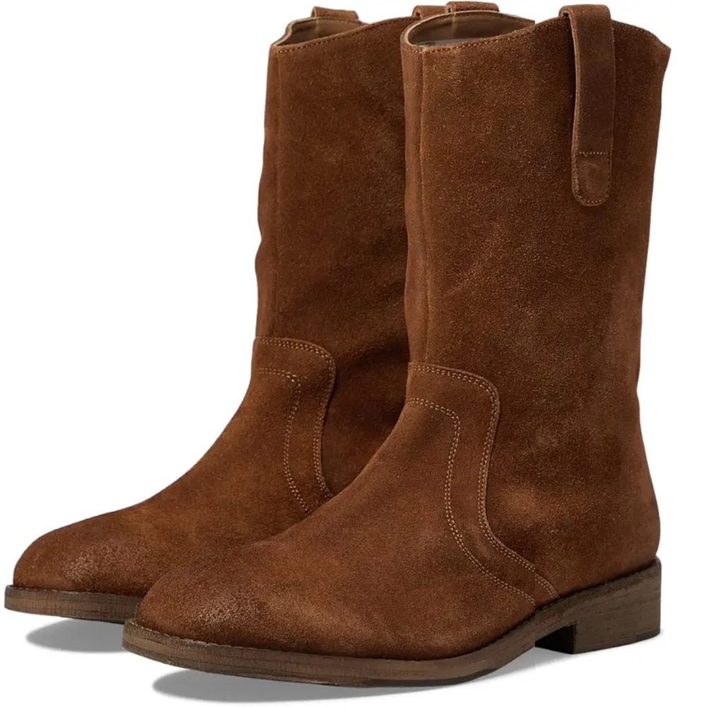 Free People Easton Equestrian Ankle Boot in Saddle Suede EU40.5/US9.5